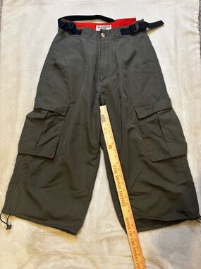 McGregor Olive Green Cargo Pants with Red Waist Accent